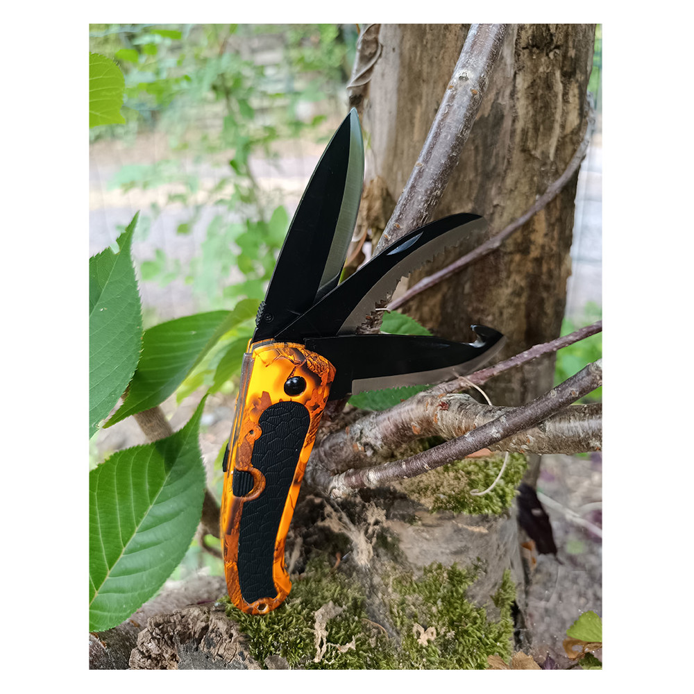 Couteau de chasse pliant à champignons pradel excellence - Couteau de poche  - Accessoire de cueillette champignon - Aména'Chasse