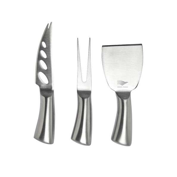 Lot de 3 couteaux à fromage tout inox9615