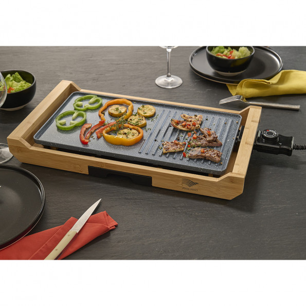 Plancha grill électrique support bambou9962