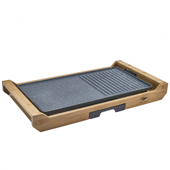 Plancha grill électrique support bambou9963