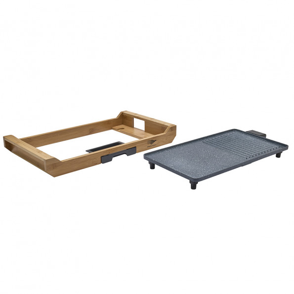 Plancha grill électrique support bambou9964