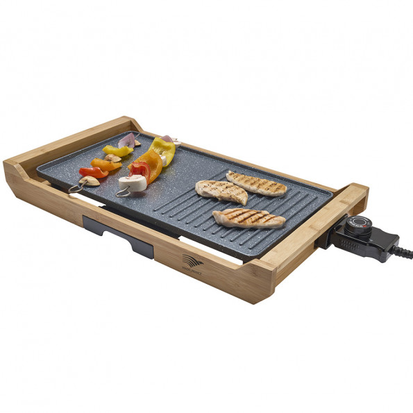 Plancha grill électrique support bambou9967