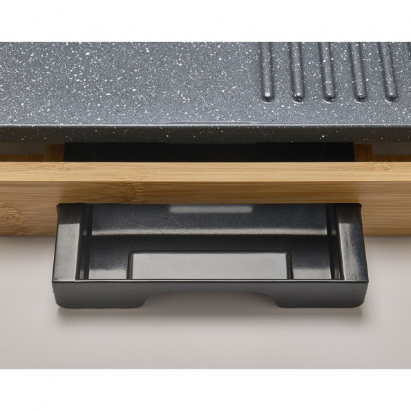 Plancha grill électrique support bambou9968