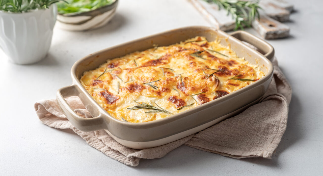 Gratin de camembert aux 2 pommes